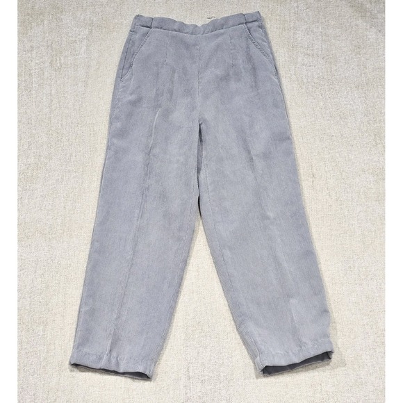 Haband Pants - Adrian Delafield by Haband Pants Womens Size 14P Gray Corduroy Elastic Waist